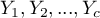 $Y_1, Y_2,..., Y_c$