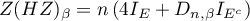 \begin{displaymath}
Z(HZ)_{\beta}=n\left(4I_E+D_{n,\beta}I_{E^c}\right)
\end{displaymath}