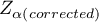 $\displaystyle Z_{\alpha(corrected)}$