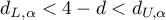 $d_{L,\alpha}<4-d <d_{U,\alpha}$