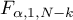 $\displaystyle F_{\alpha,1,N-k}$