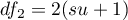 $df_2=2(su+1)$