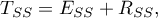 \begin{displaymath}
T_{SS}=E_{SS}+R_{SS},
\end{displaymath}