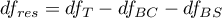 $df_{res}=df_{T}-df_{BC}-df_{BS}$