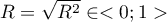 $R=\sqrt{R^2} \in <0; 1>$