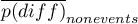 $\overline{p(diff)}_{nonevents}$