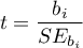 \begin{displaymath}
t=\frac{b_i}{SE_{b_i}}
\end{displaymath}