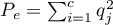 $P_e=\sum_{i=1}^c q_j^2$