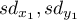 $sd_{x_1}, sd_{y_1}$