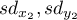 $sd_{x_2}, sd_{y_2}$