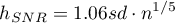 \begin{displaymath}
h_{SNR}=1.06sd\cdot n^{1/5}
\end{displaymath}